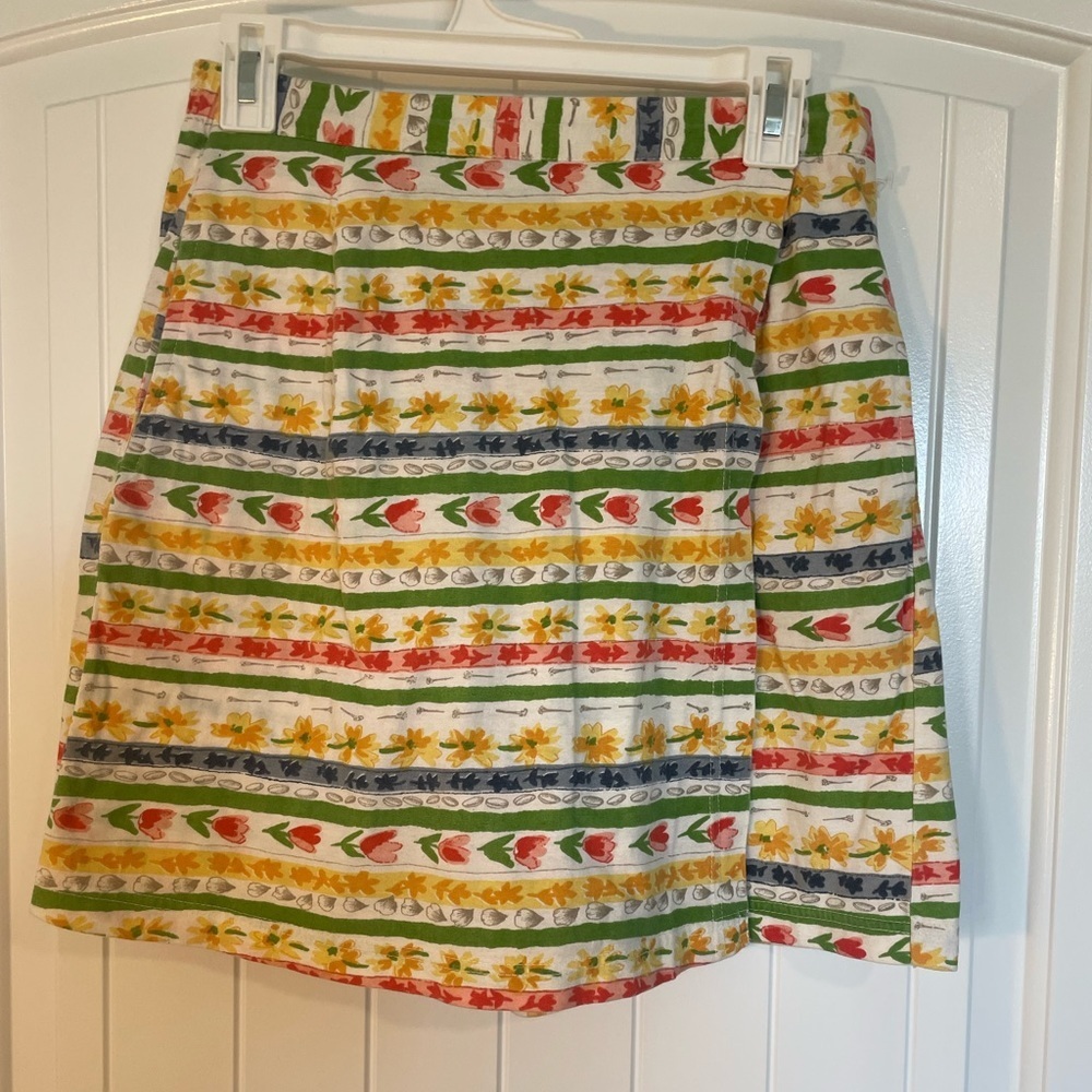Victoria jones Vintage Cottage Core Romantic tulip cotton skort size small.